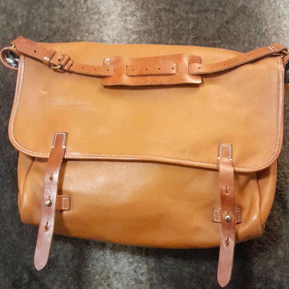 Madewell brown leather satchel